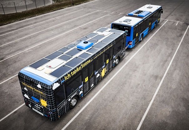 По улицам Мюнхена начнут курсировать автобусы с солнечными элементами питания